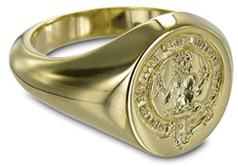 9 carat Oval Signet ring showing the superior shape supplied by Signets & Cyphers.