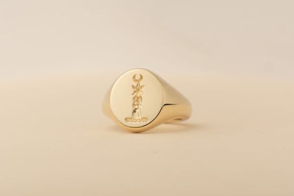 Gold Oval Signet Ring