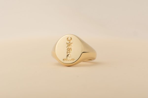 Gold Oval Signet Ring