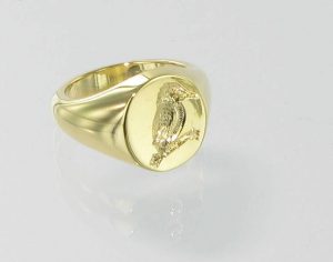 Kingfisher signet ring