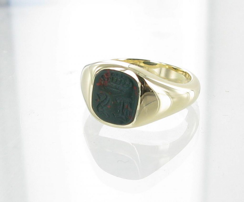 Bloodstone signet ring