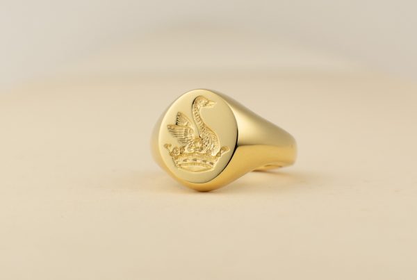 Oval Signet ring seal engraved