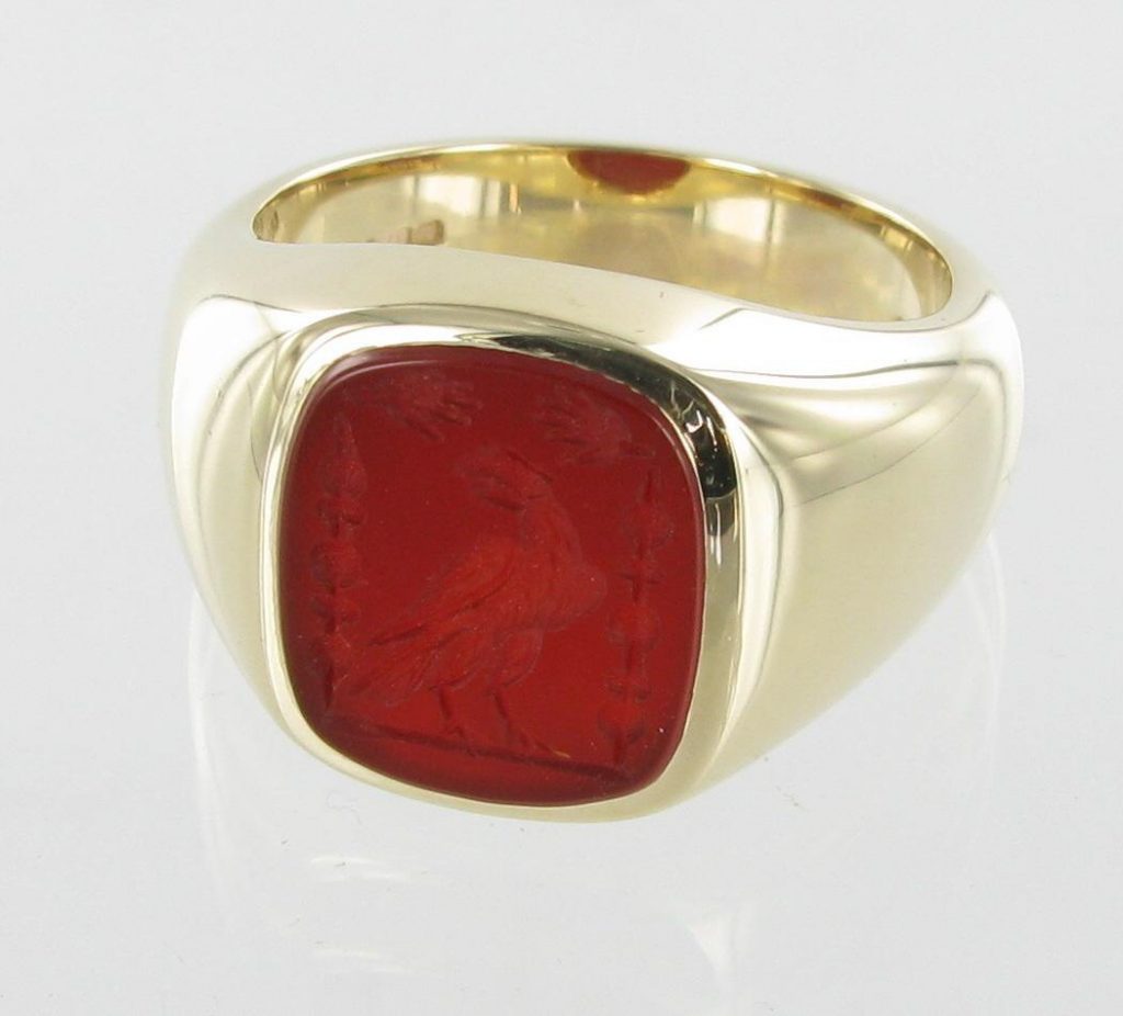 Cornelian Set Signet Ring