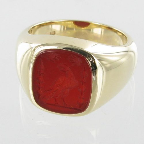 Cornelian Set Signet Ring