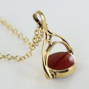 Cornelian and onyx swivel seal pendant