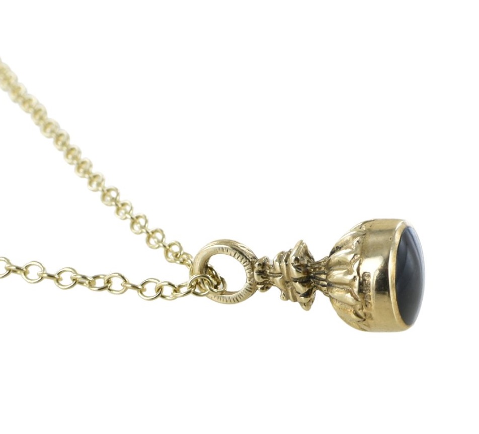 Small Domed Onyx Seal Pendant - Image 2