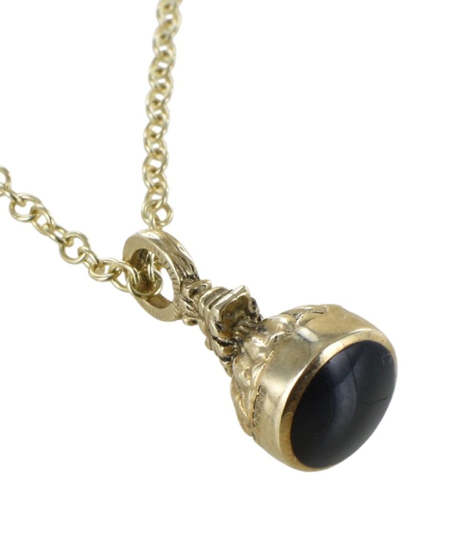 Small Domed Onyx Seal Pendant