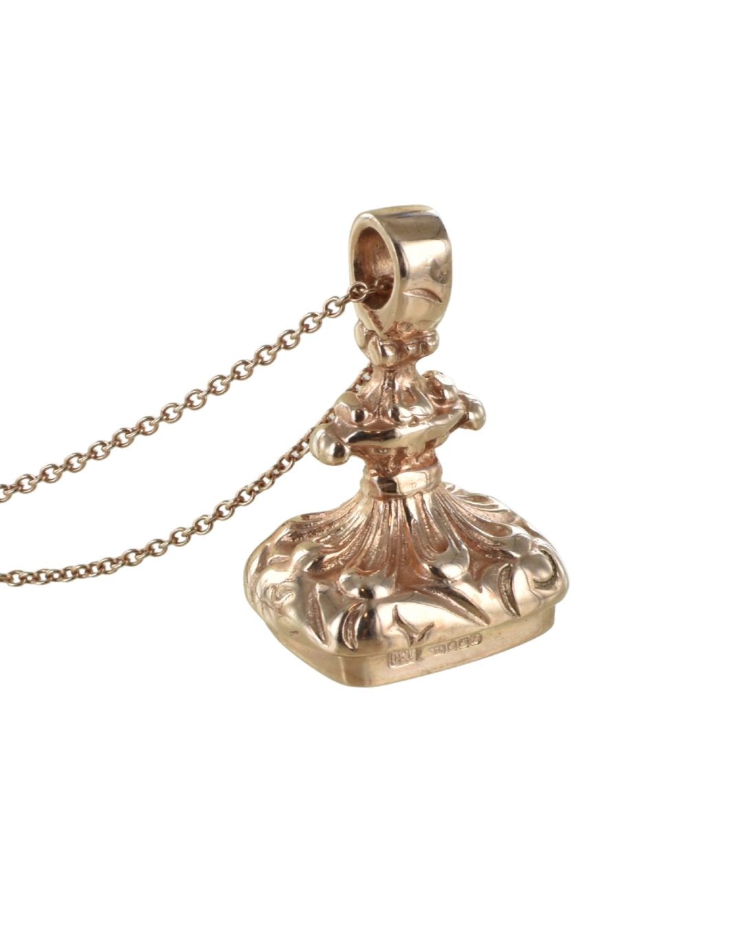 Rose Gold & Onyx Hand Seal Pendant - Image 5