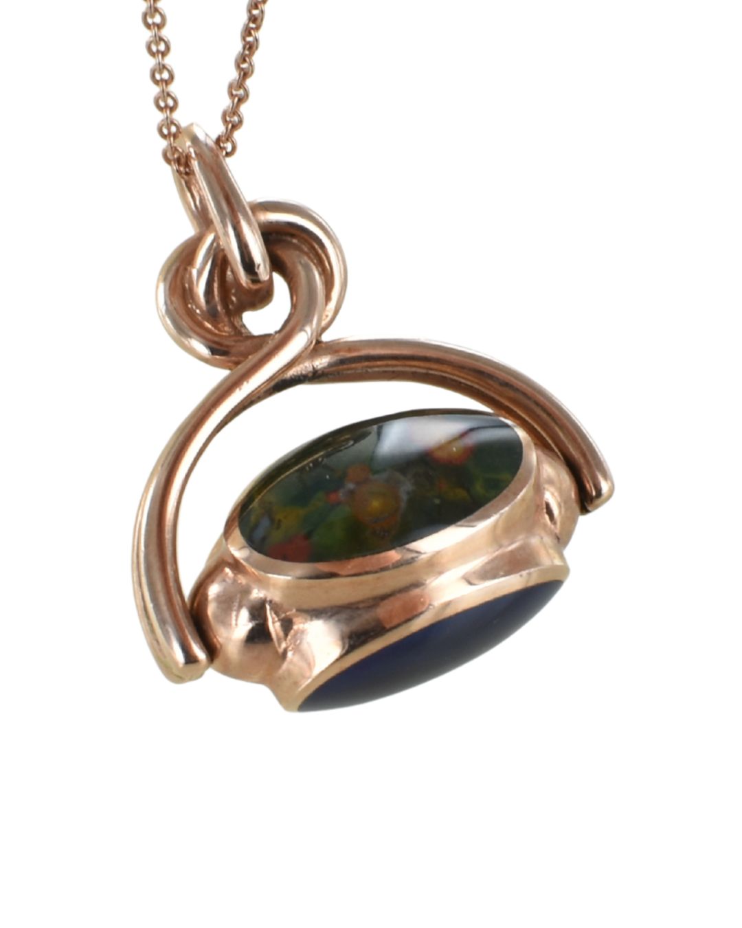 Trinity Rose Gemstone Swivelling Seal Pendant - Image 5