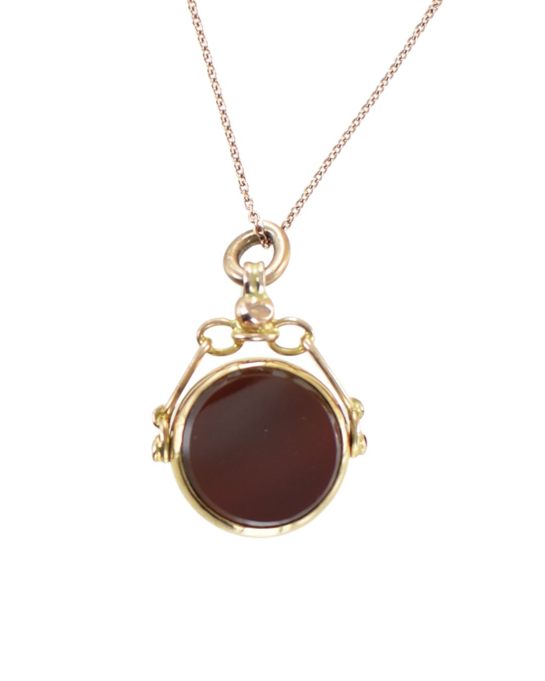 Antique 1913 Rose Gold Swivel Seal Pendant - Image 5