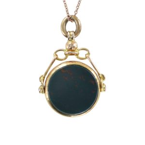 Antique 1913 Rose Gold Swivel Seal Pendant