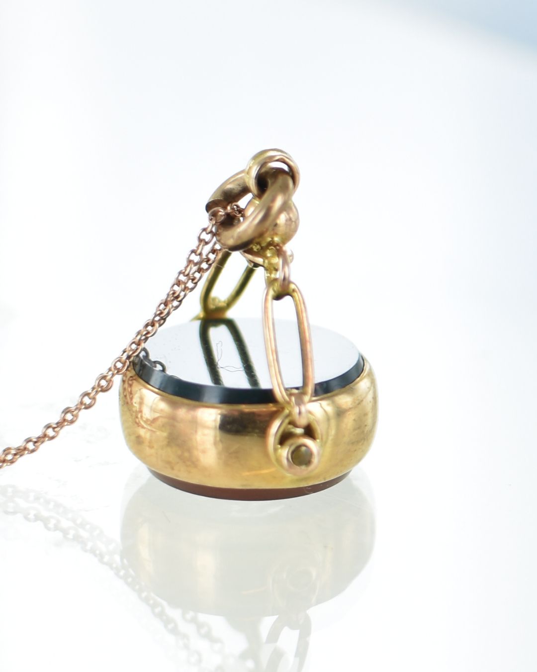 Antique 1913 Rose Gold Swivel Seal Pendant - Image 7
